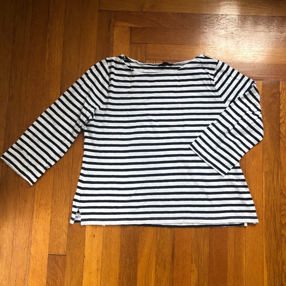 J Crew 3/4 Length Sleeve Boatneck Top
